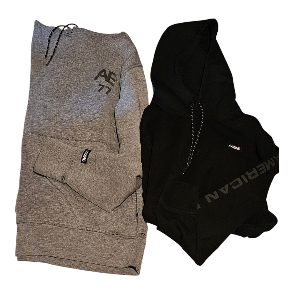 American Eagle Gray and Black Hoodies